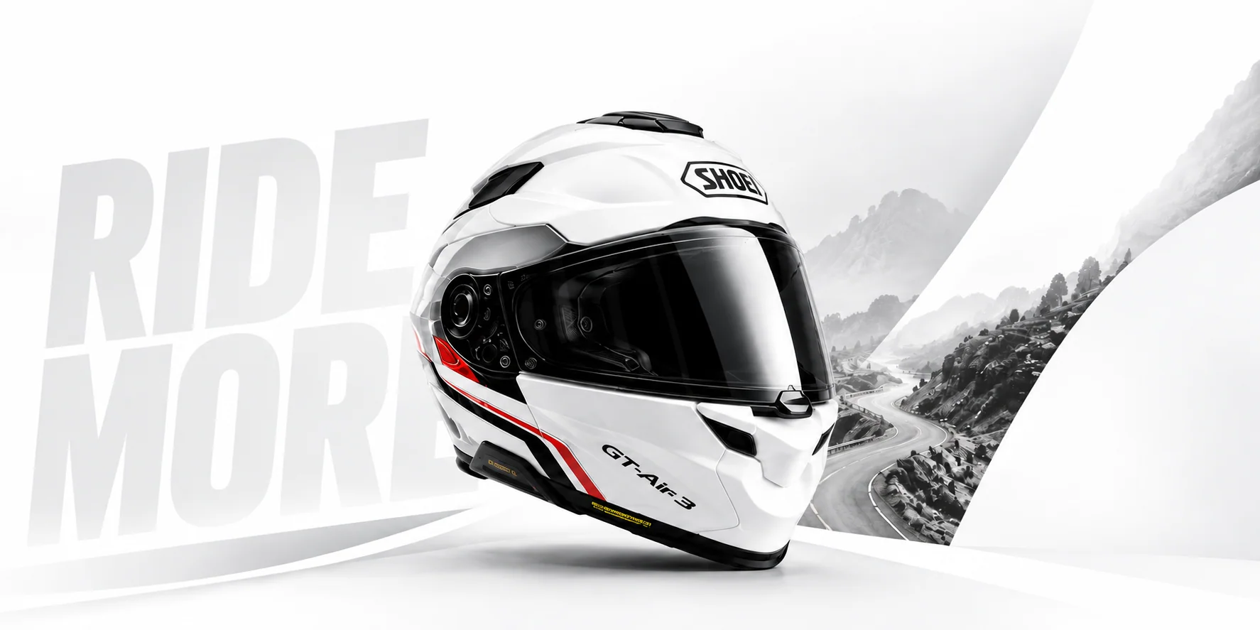 SHOEI GT-Air 3 beyaz kapalı motosiklet kaskı